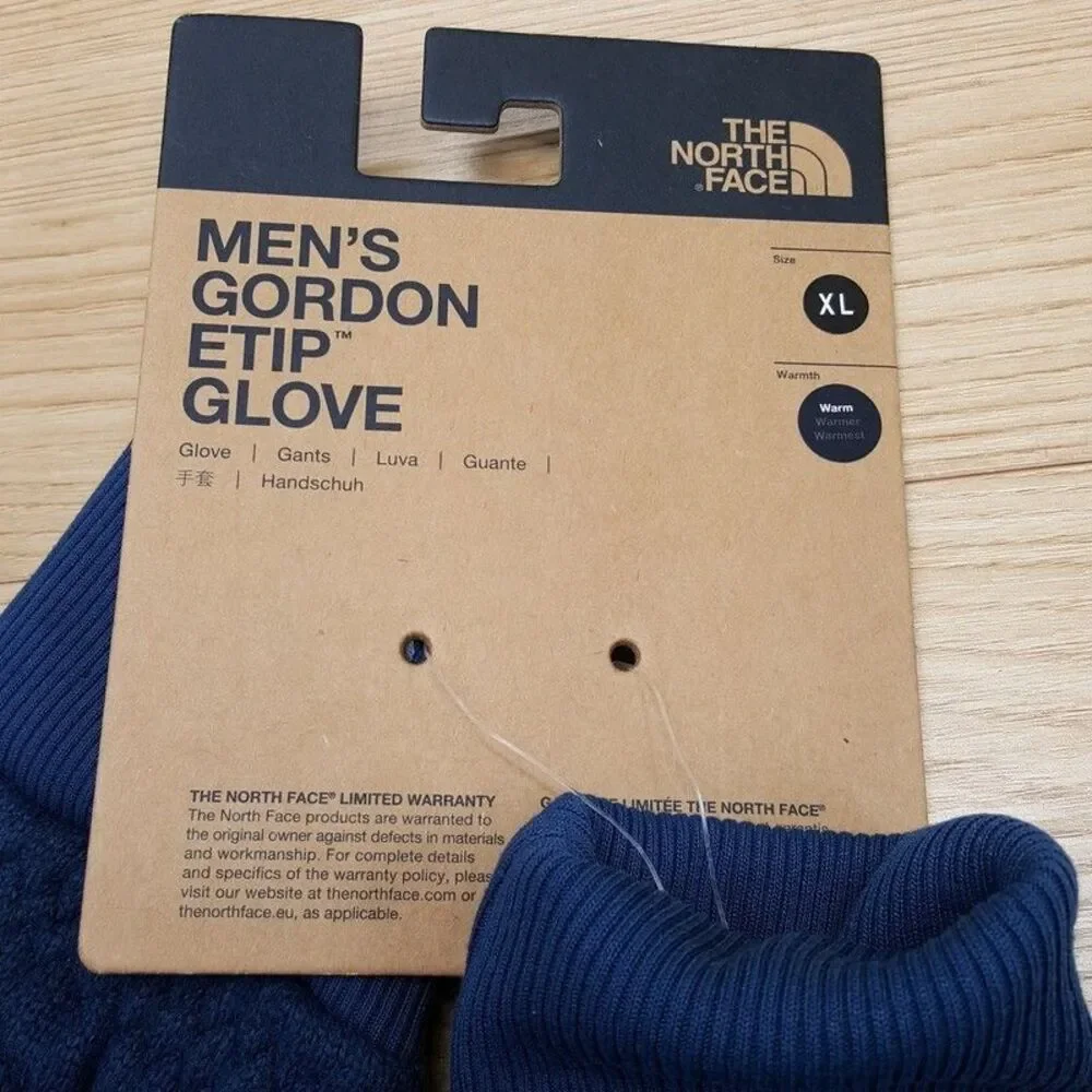 THE NORTH FACE Gloves Mens XL Blue Gordon Etip Fleece Lined Warm